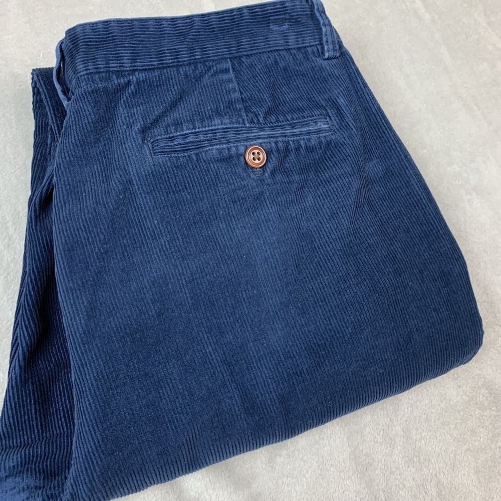 Vineyard Vines Corduroy Club Pant Mens 36x30* Blue Flat Front Cotton Heavy